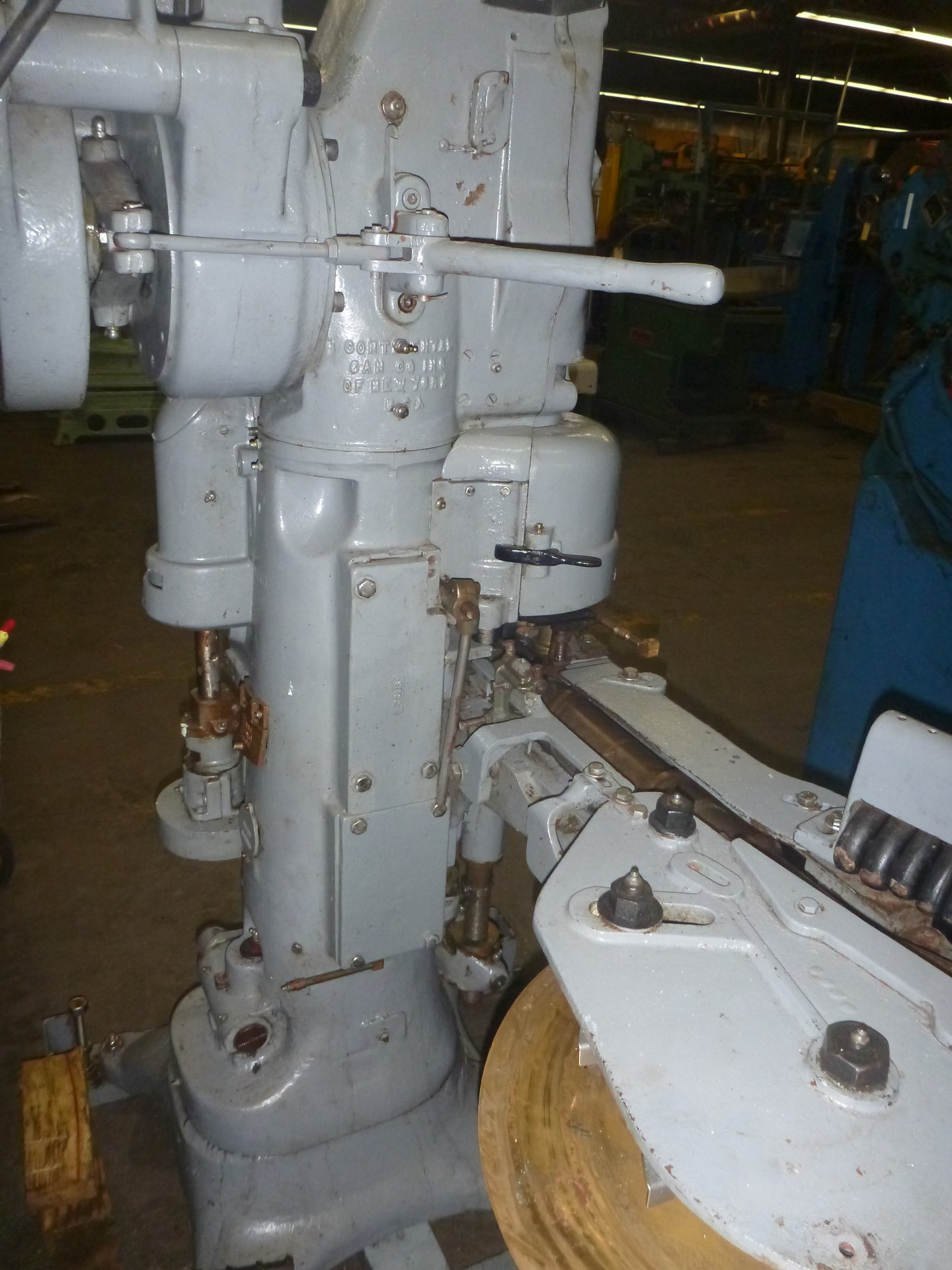 Picture of can seamer machine and parts from Melvina Can Machinery offering new and used can seamers and parts.